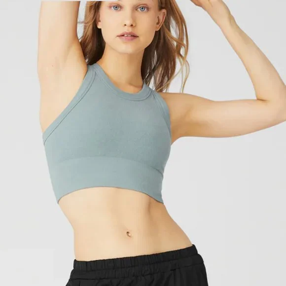 ALO Yoga | Tops | Alo Yoga Seamless Delight High Neck Bra Cosmic